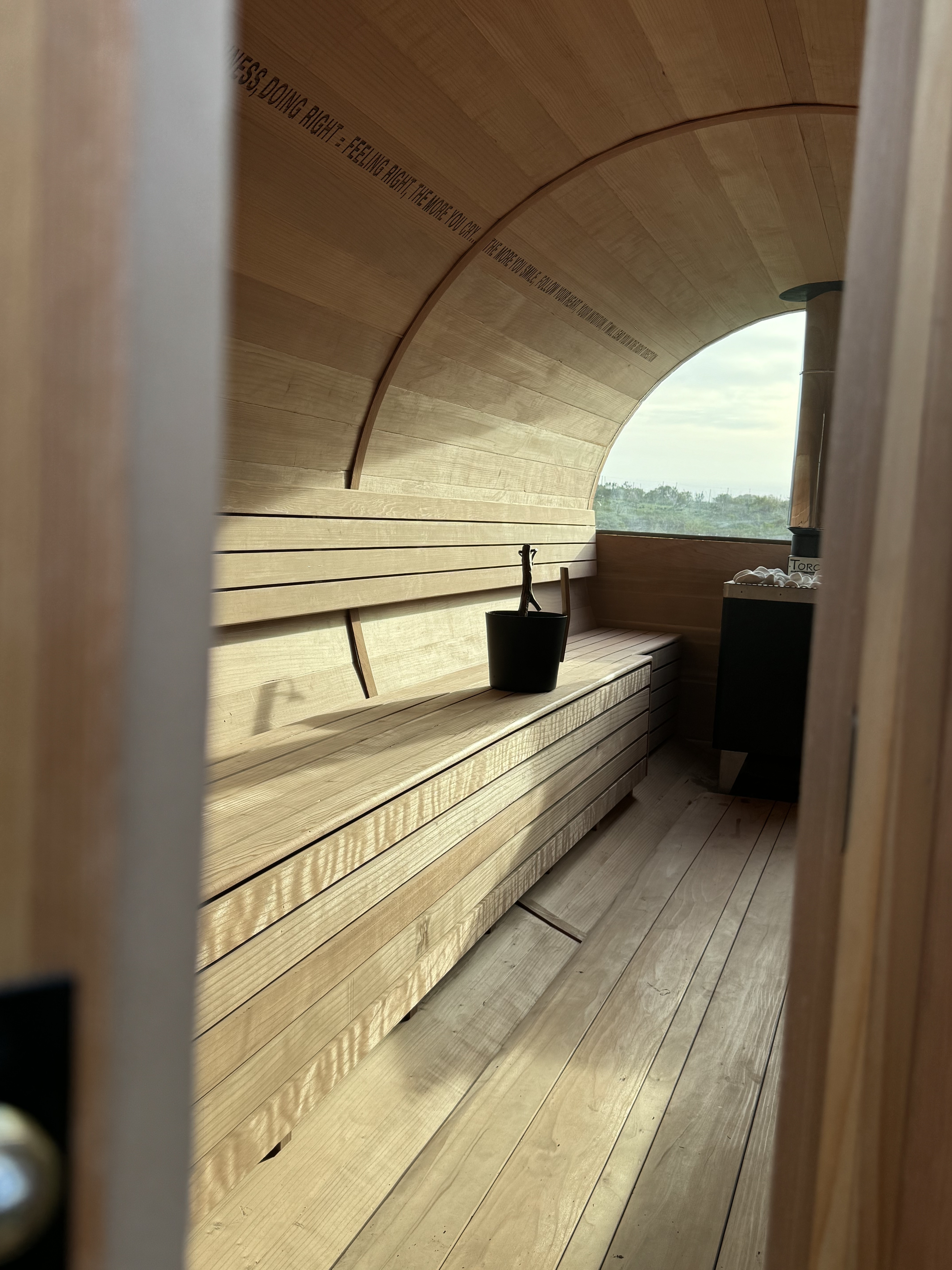 Clear grade cedar - sacred sauna space